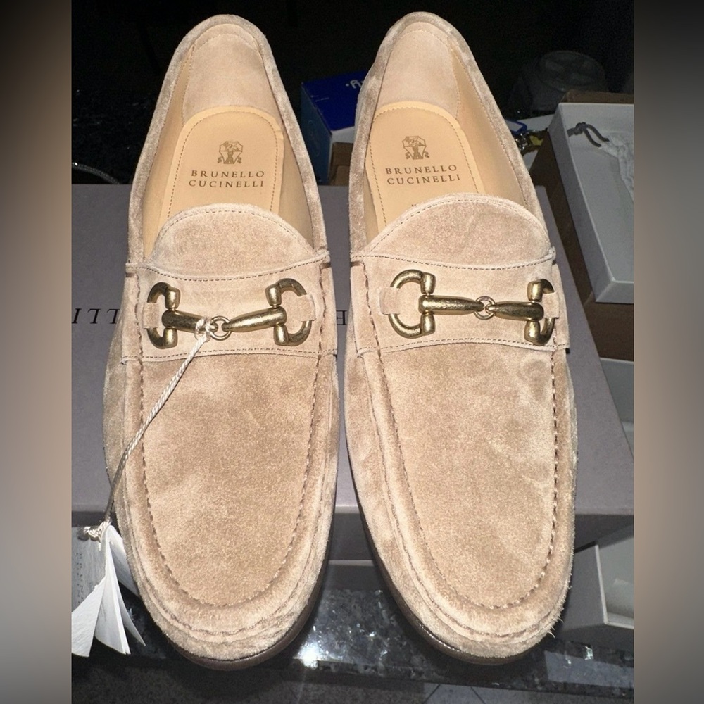 Brunello Cucinelli Mens Suede Loafers